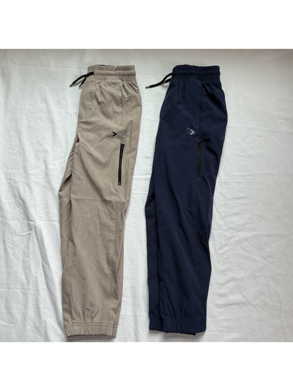 Carters Boys Active Woven Jogger 2 Pair Pants Beige & Navy Size 7 Lightweight